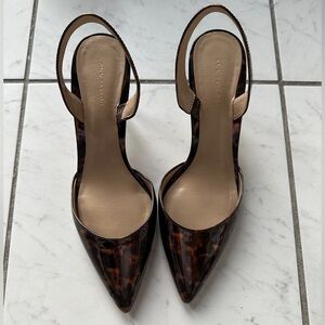 Tortoiseshell Print Pumps